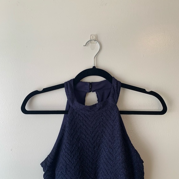 Dark blue bodycon cocktail/homecoming dress - Picture 2 of 4